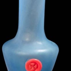 Vintage Monica Backström for KOSTA BODA Frosted Blue Art Glass Vase