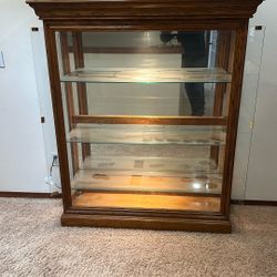 Curio Cabinet, Oak Mantle 