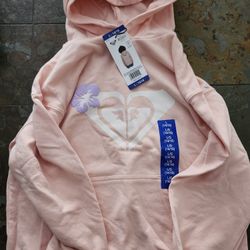 Roxy Girls Pullover Hoodie Peach, Size 14/16 L