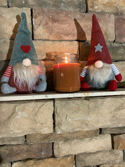 New Pair Of Christmas Ornamental Gnomes