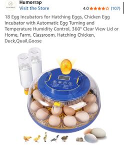 HUMORRAP new 18 egg incubator for hatching eggs
