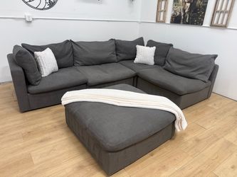 Gray Cloud Sectional Couch Free Delivery