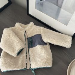 Baby Cozy Winter jacket Sherpa Full-zip, Like New, 4-6 Months