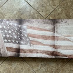 Wall Art Flag and Constitution 