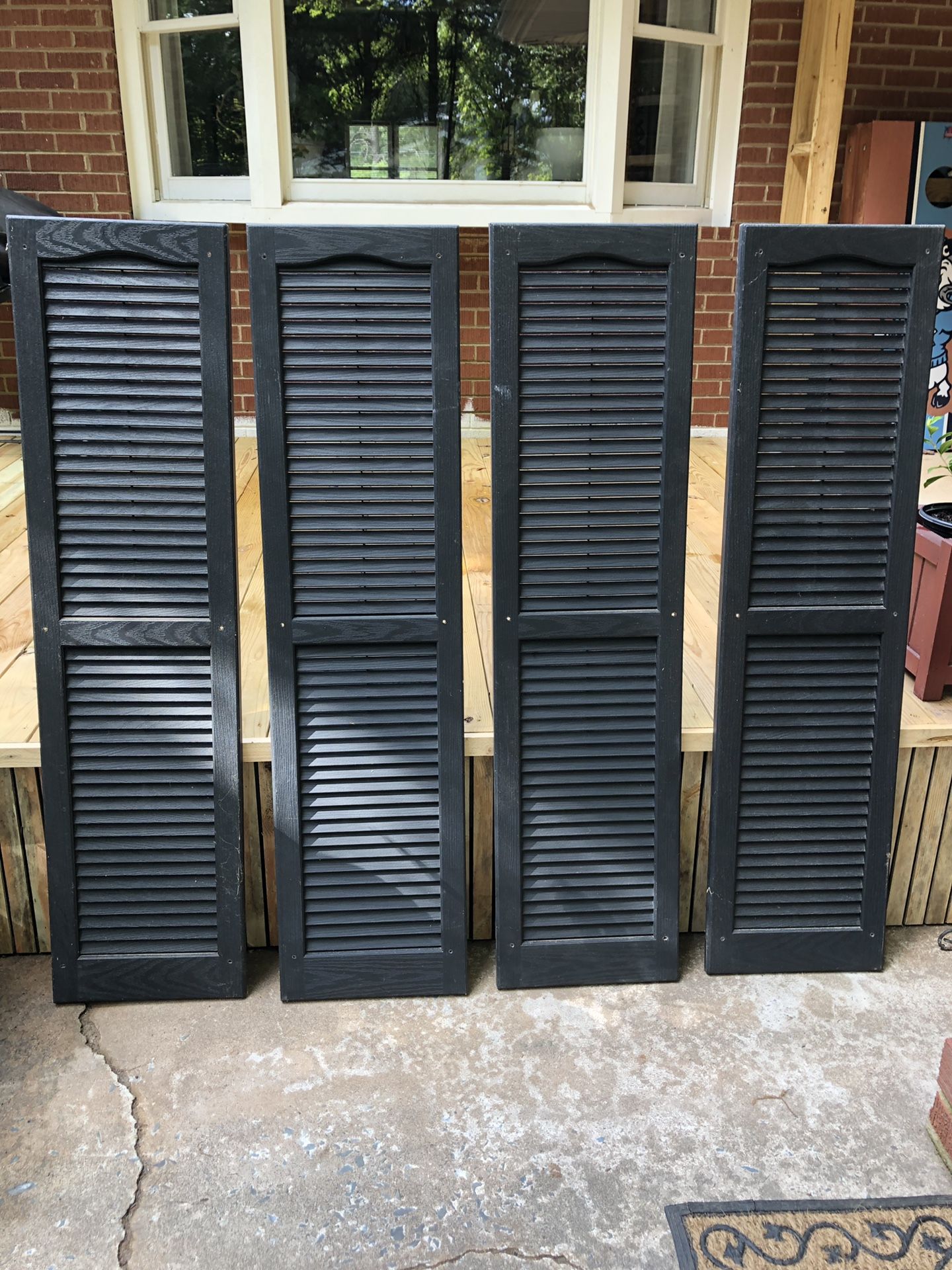 2 pair black vinyl shutters 14x55 for Sale in Matthews, NC OfferUp