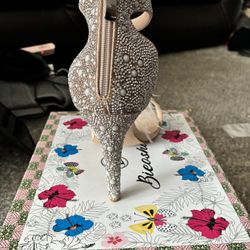 Glitter White Party Heels