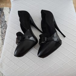Viktor & Rolf Black Suede + Patent Leather Heels – Size 40 (Made in Italy)