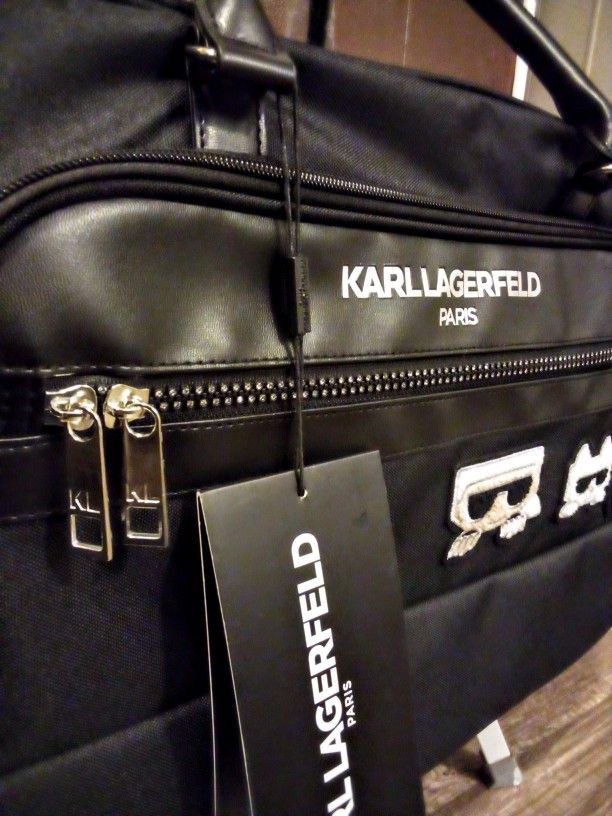 KARL LAGERFELD Wheeled Duffle Bag Weekend Travel Companion