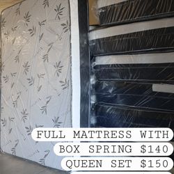Full Mattress And Box Spring $140