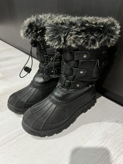 Unisex Water Resistant Winter Boots Size 6