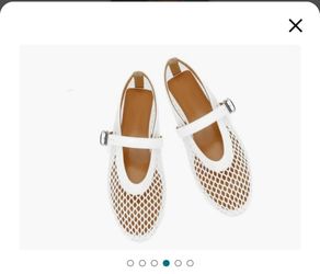 DOEYG Mesh Ballet Flats for Women Buckle Strap size 6.5