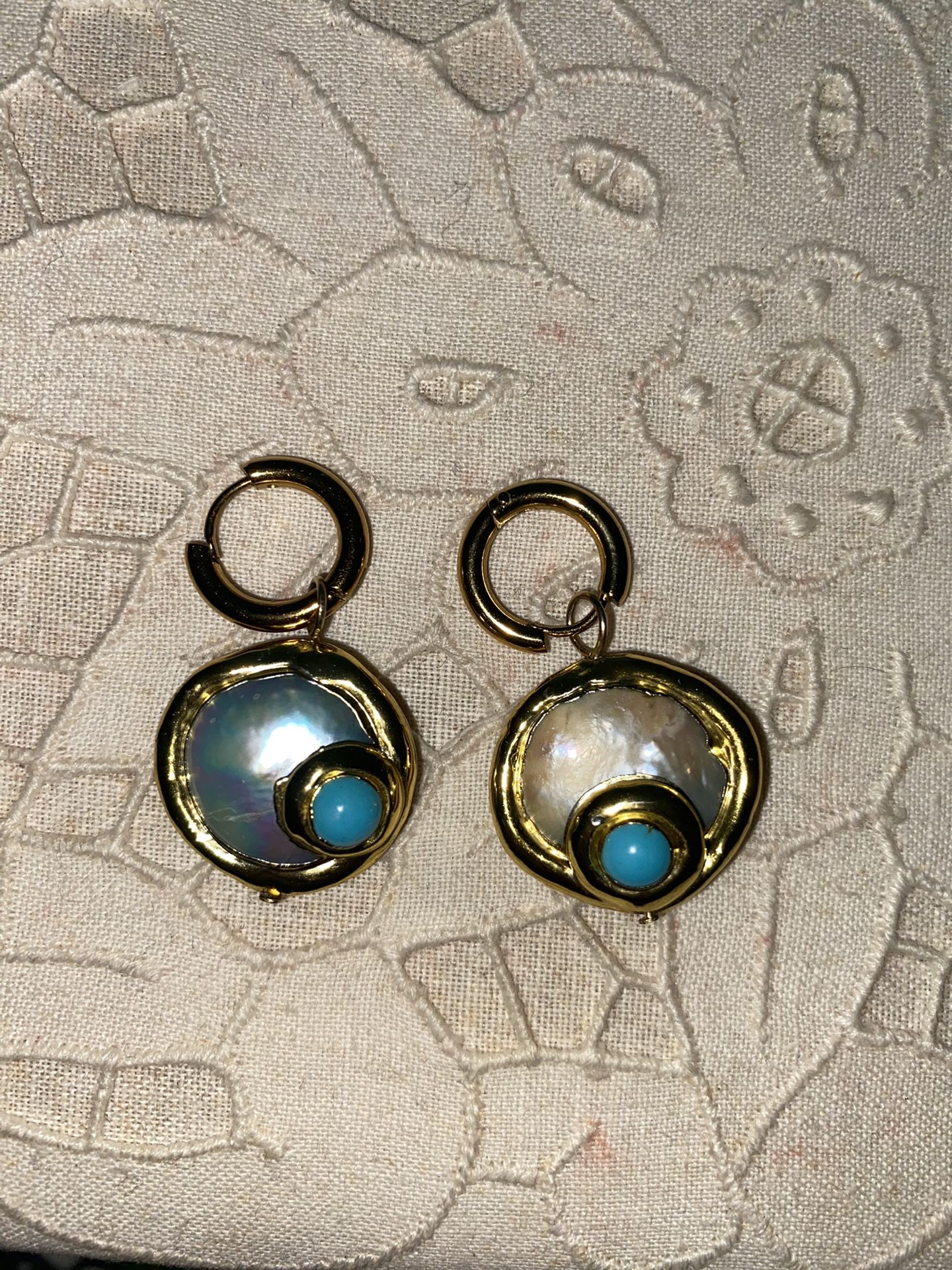 Pearl & Turquoise Earrings