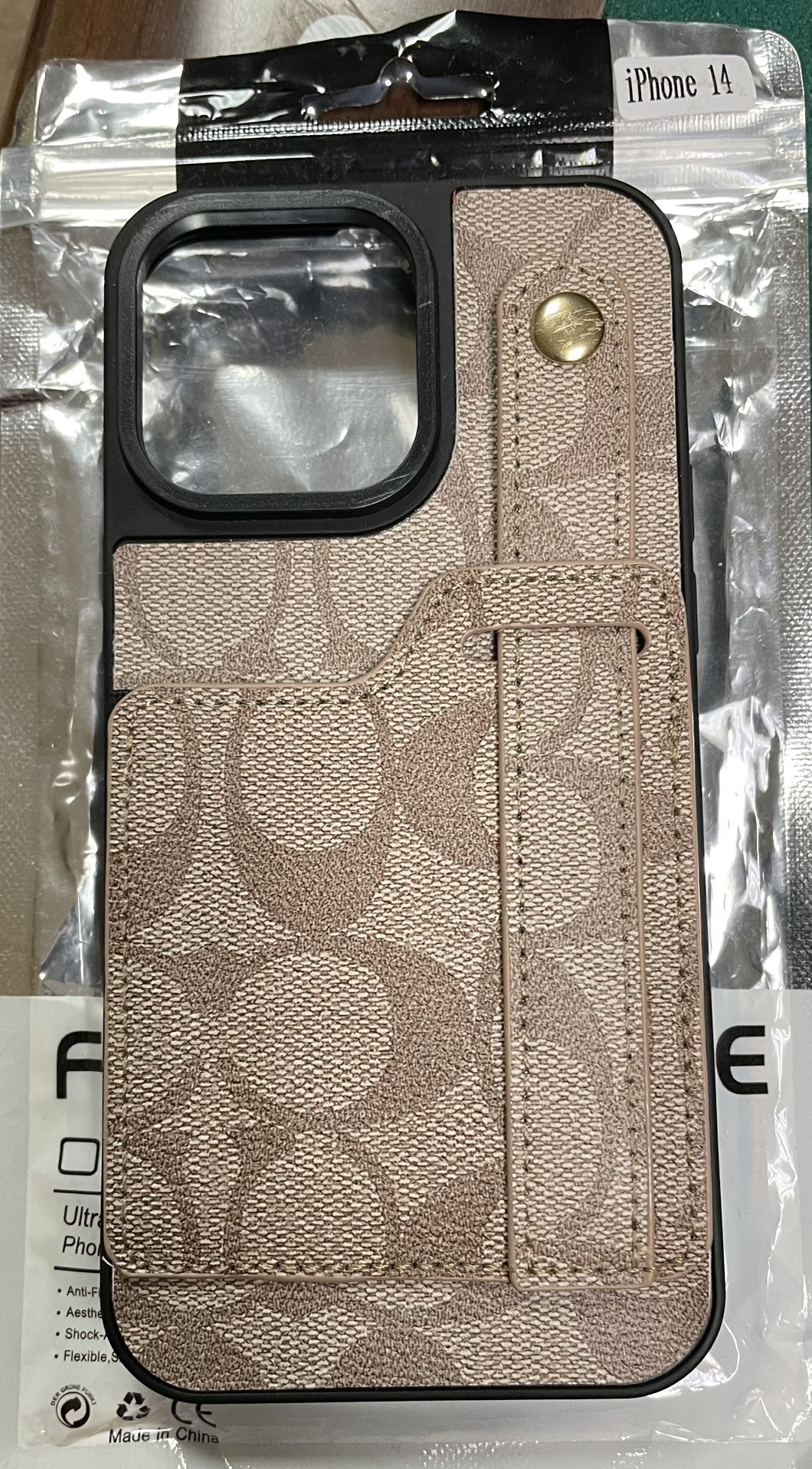 Coach iPhone 14 Pro Phone Case With Credit Card Holder On Back