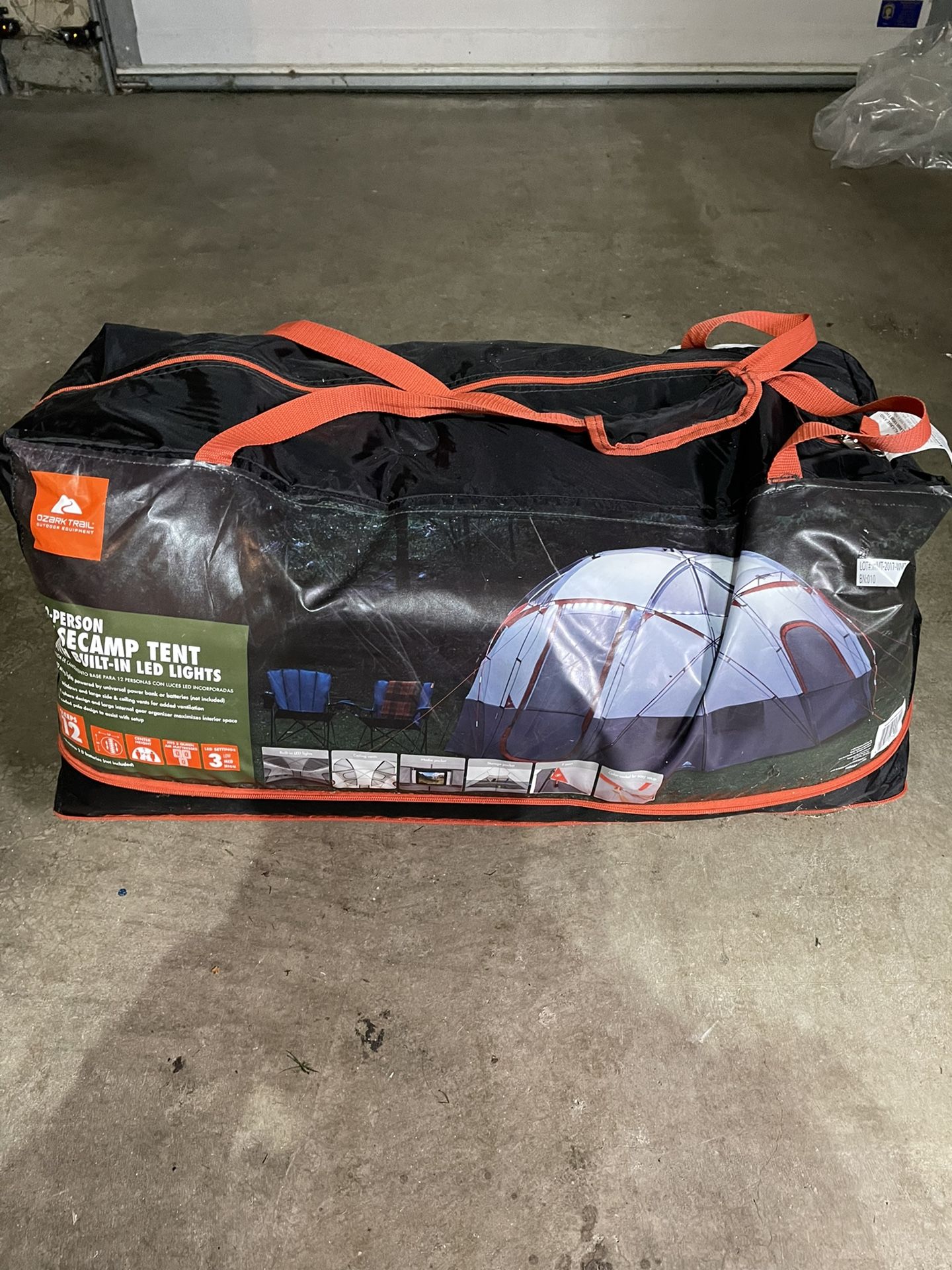 Ozark Trail 12-Person Base Camp Tent with Light