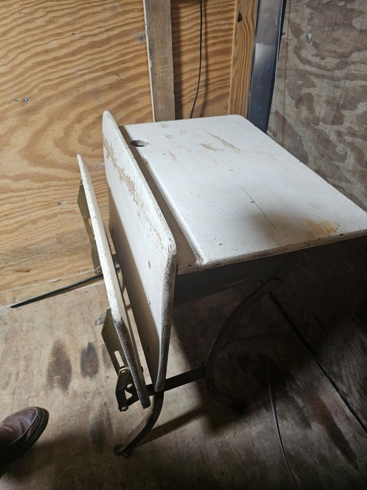 Antique school desk.