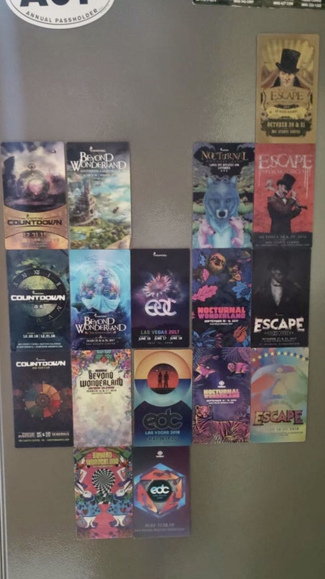 In search of Insomniac Events collectible magnets Beyond Wonderland Edc Nocturnal Wonderland