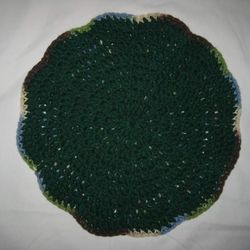 Handmade Crocheted Reversible Potholder 