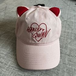 Spencer’s DC Comics Birds of Prey Pink Harley Quinn Cat Eats Adjustable Hat NEW