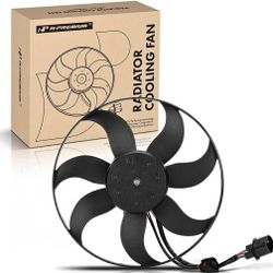 A-Premium Engine Radiator Cooling Fan Assembly Compatible with Volkswagen & Audi Models - Jetta(586)