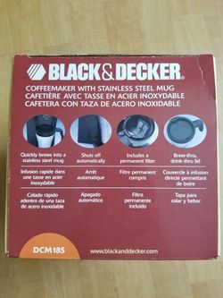 Black & Decker Brew 'n Go Personal Coffeemaker with Travel Mug, Black/White,  DCM18 - Macy's
