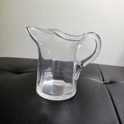Vintage Clear Glass Creamer / Milk Pitcher – 5.5” Tall