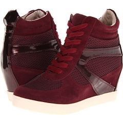 Steve Madden Olympa Wedge Sneakers- Burgundy