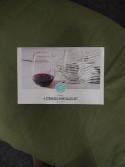 Martha Stewart For Stemless Wine Glass Set
