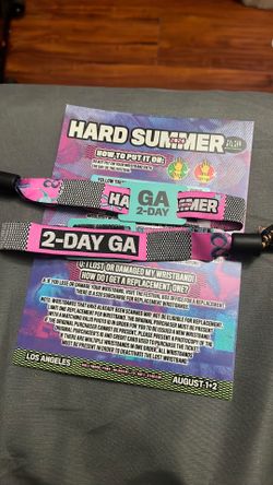 2 hard summer Ga wristbands