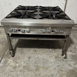Jade 4  burner stock pot stove