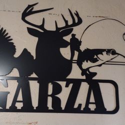 Hunting Theme Metal Art