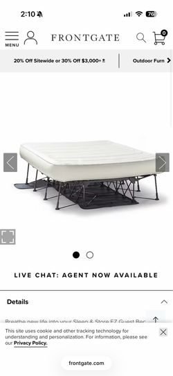 King Size Blow Up Mattress + Cushion Pad (Frontgate EZ)