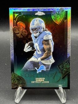2025 Topps Chrome Fortune 15 Refractor #F15-12 Jahmyr Gibbs