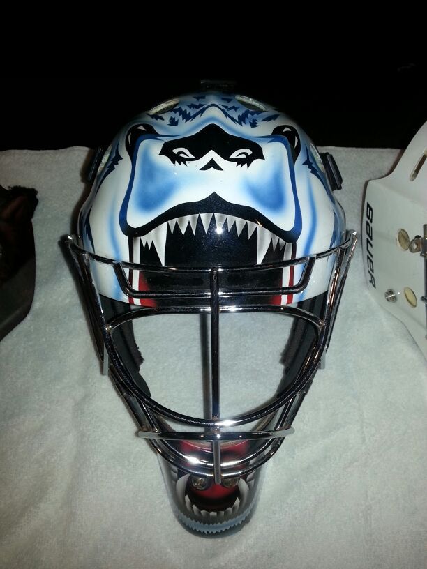 Koho Polar Bear Hockey Goalie mask/helmet