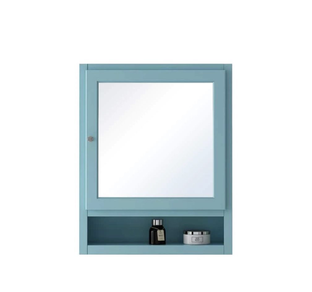 Mirrored Bathroom Cabinet Wall Mount Storage Cabinet Single Door And Storage Shelf
