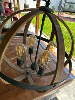 Lamp with light bulbs.
