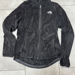 The North Face Jacket Size M Womens Fleece Windbreaker Full Zip Black Logo