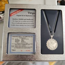 limited edition "Virgo" zodiac pendant necklace