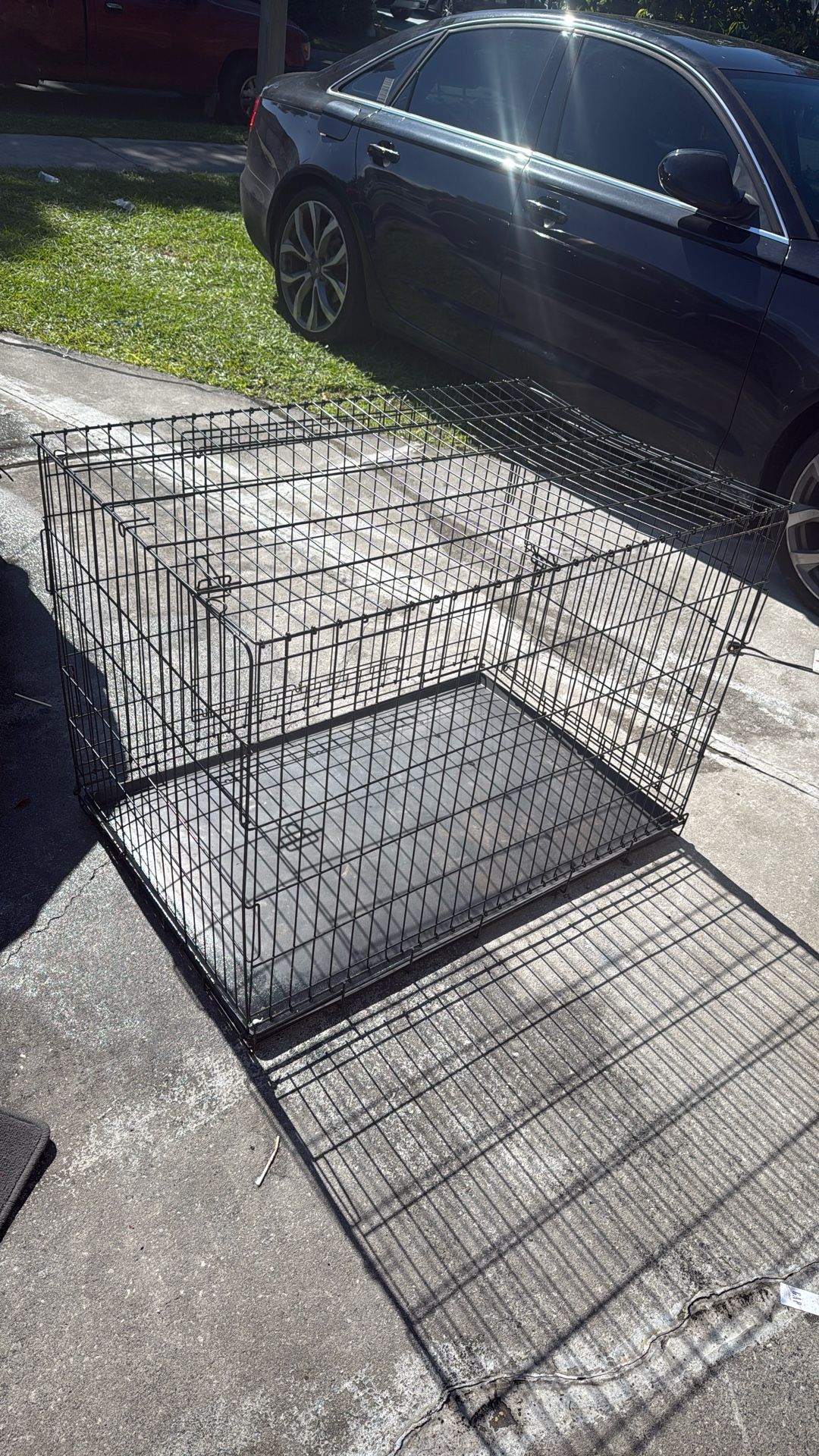 Modern Black Big Dog Cage 