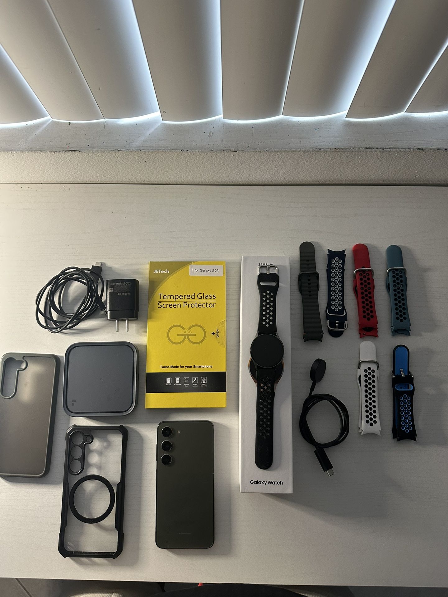 Samsung Galaxy S23 w/ Watch 7 and Accessories