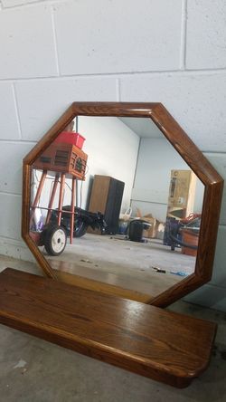 Mirror with shelf
