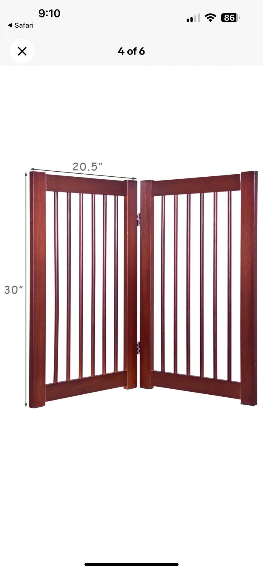 All new 30” folding free standing wood pet safety