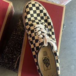 White & Black checkered vans