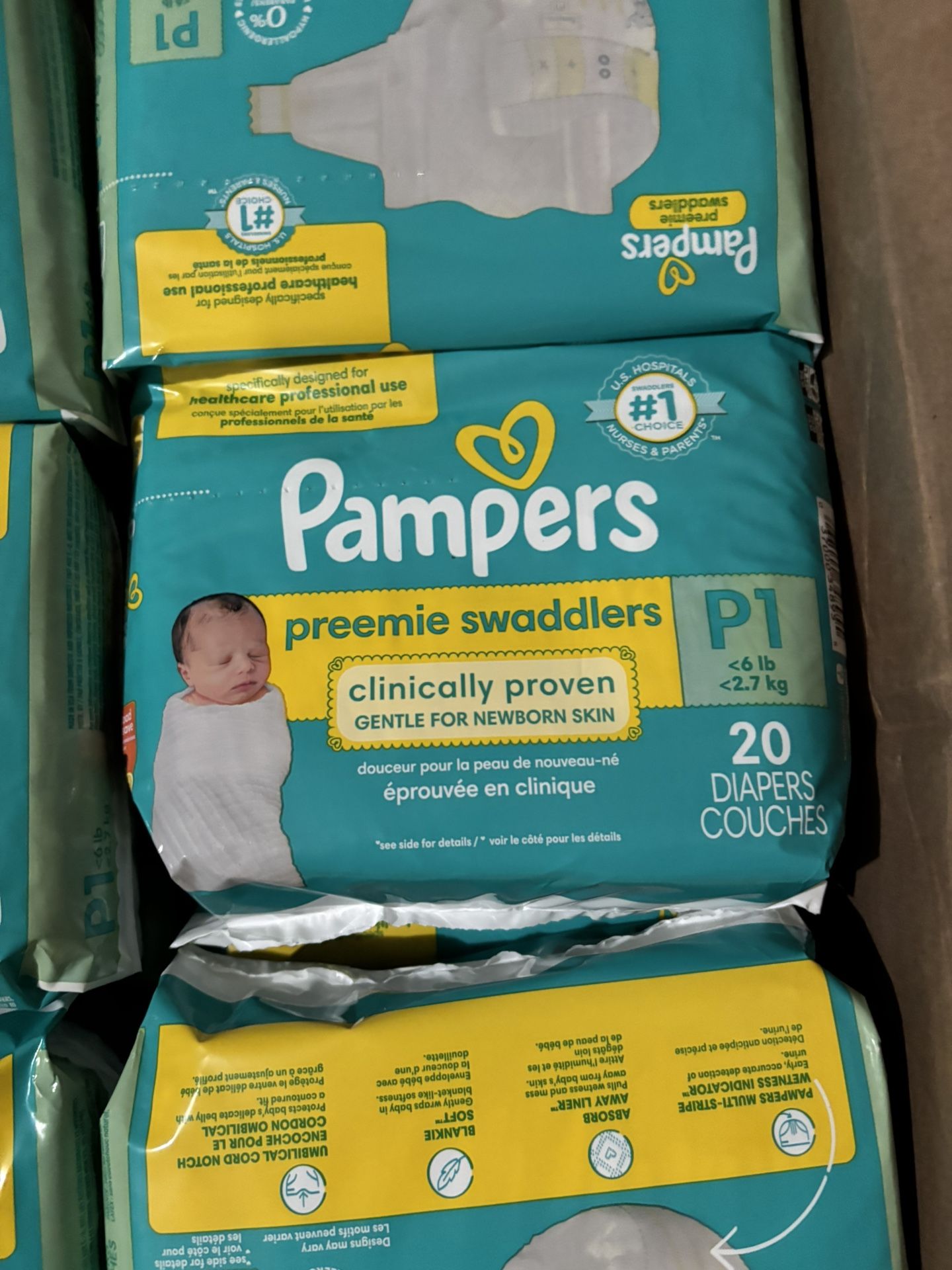 Pampers Preemie Swaddlers P1 20 Count