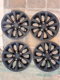 4pcs 16” hubcaps black wheel rim covers for Toyota Corolla Camry