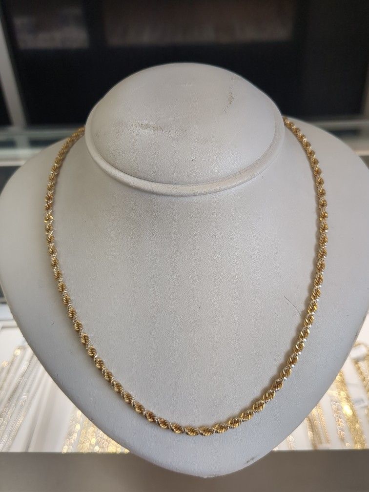 10k Solid Gold Rope 22.7 Grams 18 Long Layaway Available 10% Down If You Interested Please Ask Maribel Thank U