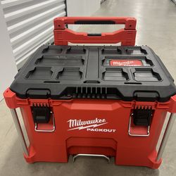 Milwaukee PACKOUT 22 in. Rolling Modular Tool Box Low Profile Handle