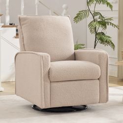 Brand New Sealed Box Sherpa Swivel Glider Rocker Recliner Nursery Chair