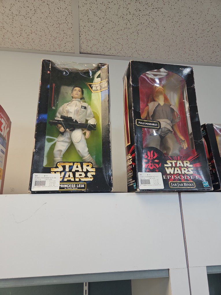 Various Barbie Dolls And Star Wars