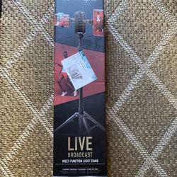 Go Viral Pro Live Broadcast Multi Function Light And Smartphones Mount Stand.. Open Box Like New  For Vlogging, Home & Studio. Complete in box!