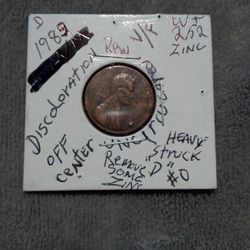 🇺🇸"A.L. Penny. ("D"Expose C O R E Area.) Wt:2.52=Zinc )(1983="D"Expose  To Zinc Core.)